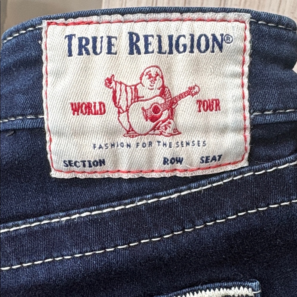 True Religion HALLE Mid-Rise Super Skinny Jeans Size 24  Indigo EUC - Picture 8 of 12